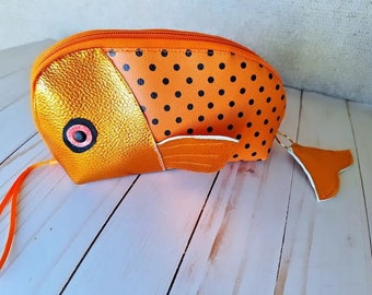 Fish shaped Purse - Orange Goldfish