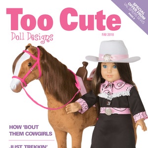 Too Cute Doll Designs FALL 2018 (#1515) - Sewing pattern magazine for 18-inch dolls