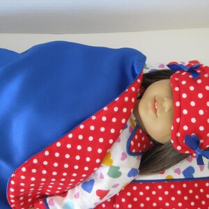 Sleeping Bag, Pillow, & Pajama Set for 18inch Doll