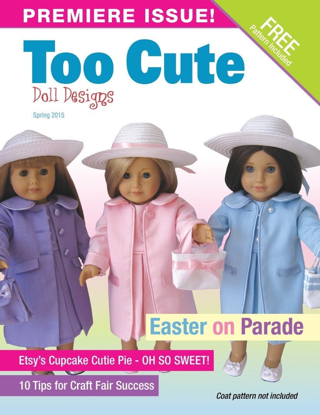 Too Cute Doll Designs Spring 2015 1501 Pattern Magazine Etsy