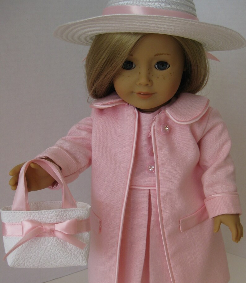 Precious Pink Easter Coat & Dress with White Hat and Purse Etsy