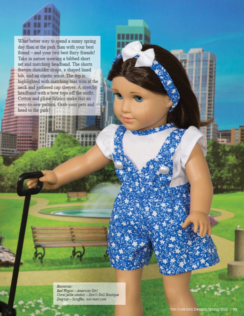 Too Cute Doll Designs SPRING 2020 1521 digital Sewing Etsy Canada