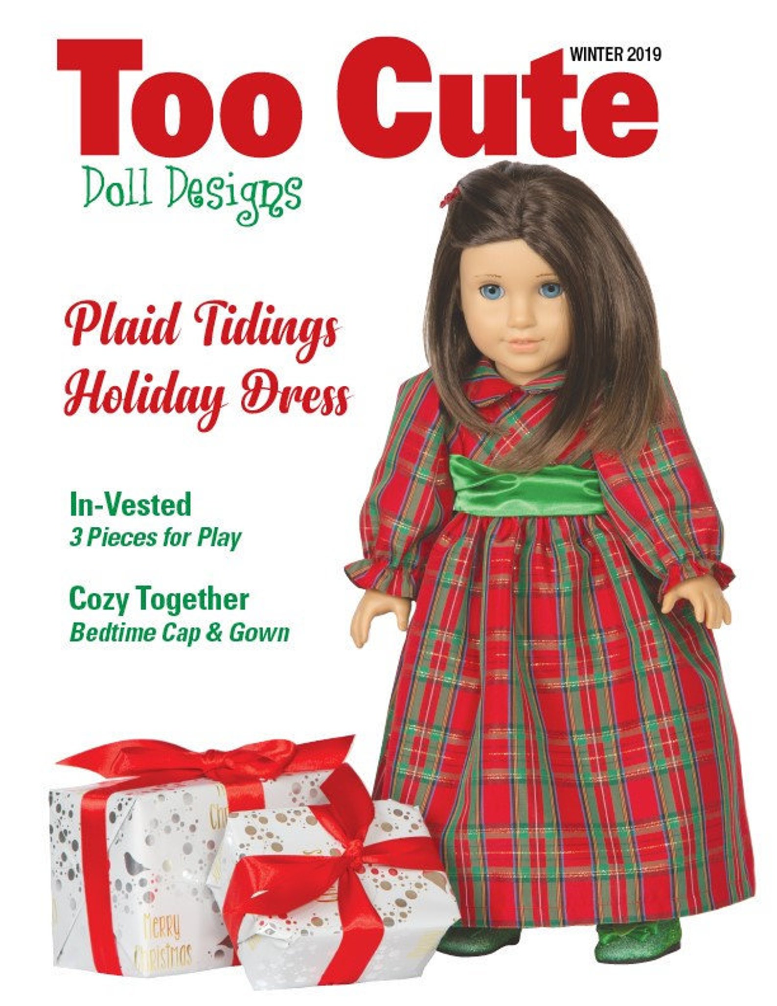 Too Cute Doll Designs Winter 2019 1520 Sewing Pattern Etsy