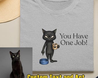 Custom Cat Shirts, Coffee Cat Shirt, Cat photo tshirt, funny cat meme tee