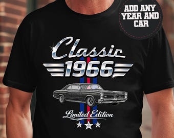60. Geburtstagsgeschenk für Männer Shirt, Custom Jahr Auto Limited Edition T Shirt, Vintage Car-Liebhaber, Vatertagsgeschenk