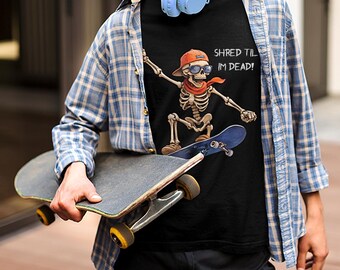 Skelett Skateboard T-Shirt | Unisex Hoodie