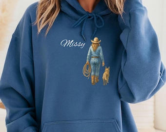 Sudadera vaquera, sudadera vaquera personalizada, chaqueta de rodeo, jersey campestre personalizado, top estilo rancho