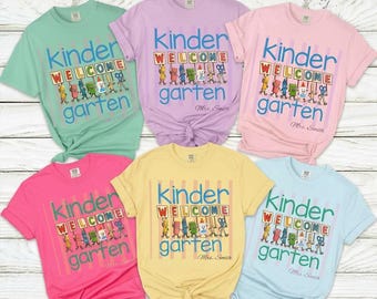 Personalized Kindergarten Shirt, Comfort Colors® team shirt ,Back to School Elementary Teacher, 1st day back t shirt