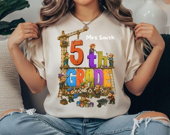 5th Grade Teacher Shirt, Comfort Colors® Group teacher T Shirts, Back to School Teacher tee, First Day Elementary school
