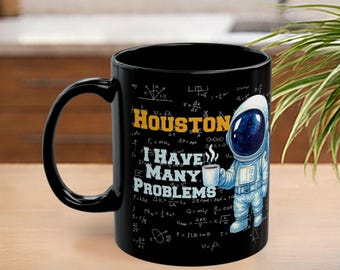 Mathe-Lehrer-Tasse, personalisierte Astronaut-Illustration, Geschenk des Weltraum-Wissenschaftsliebhabers