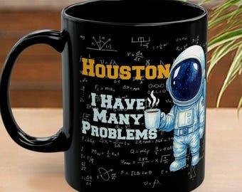 Math Teacher Mug, Personalized Astronaut Illustration, Space Science lover gift