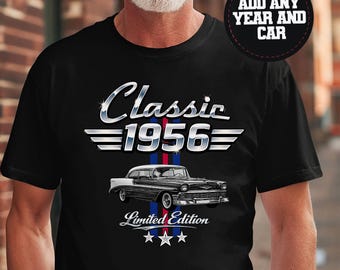 70. Geburtstagsgeschenk für Männer Shirt, Custom Jahr Auto Limited Edition T Shirt, Vintage Car-Liebhaber, Vatertagsgeschenk