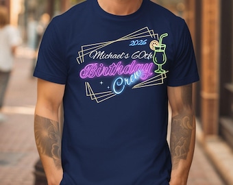 60er Geburtstag Neon Geburtstag Shirt | Personalisierter Name und Alter