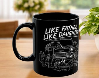 Vatertagsgeschenk von Tochter, wie Vater wie Tochter Becher, lustiges Vatertagsgeschenk, Vater Geburtstagsgeschenk, benutzerdefinierte Vater-Tochter-Becher