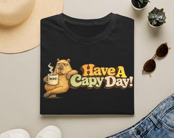Capybara T-Shirt, haben einen Capy Tag! Capybara Illustration T-Shirt | Lustiges Caby Lehrer Shirt