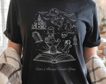 Horror Lover Shirt, Horror reader gift, Spooky them shirt