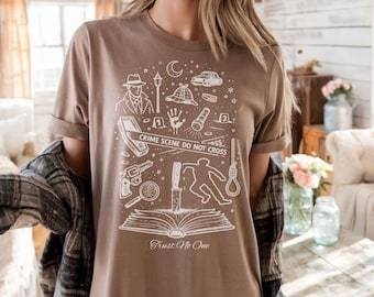 Mystery Reader True Crime Detective Book T-shirt | Mystery Reader Tee