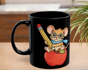 Personalized Teacher Mug, Teacher gift, custom Mouse cup, back to school coffee cup