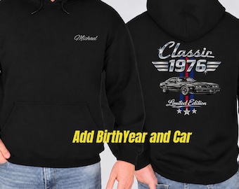 40th birthday men, Mens car hoodie, Custom car shirt, Fathers Day Gift, Car Club Sweatshirt, Classic car lover