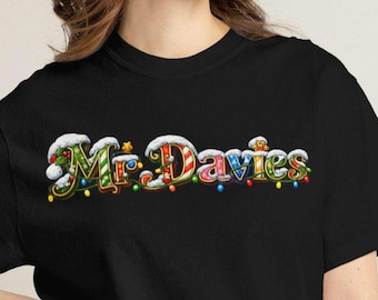 Custom christmas Teacher shirt,Personalized NameTeam T Shirt, Back to School