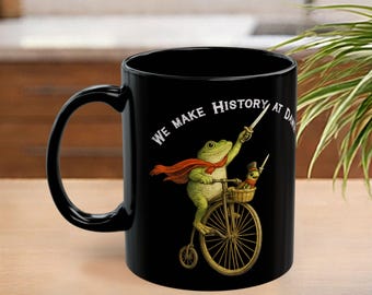 Geschichtslehrer-Becher, lustige Frosch-Kaffeetasse