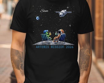 Artemis Mission Astronaut T Shirt Personalisiertes lustiges Alien und Science Fiction Shirt