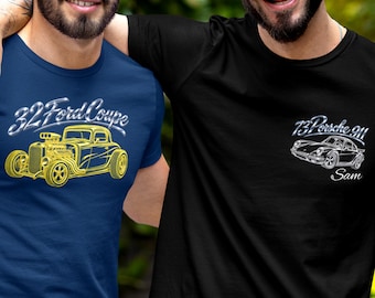 Custom Car Shirt, Classic Car tshirt, Car Lover Fathers Day Gift, car club tee