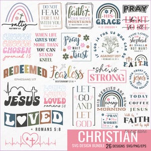 Christian svg bundle, Religious svg, Scripture svg, Bible Verse svg, Blessed svg, Jesus Svg, God Svg, Faith svg, Cut Files for Cricut