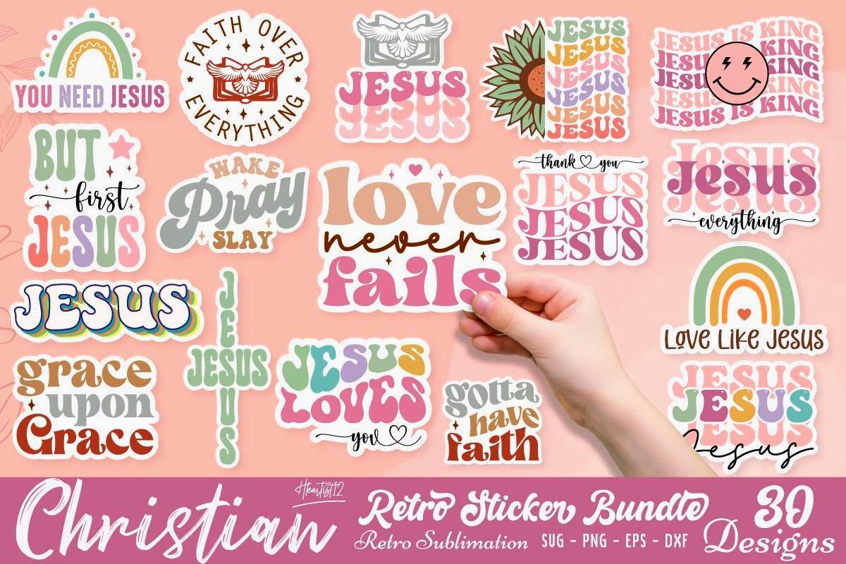 Christian Digital Stickers Svg Png Bundle, Sticker Sheet Png, Bible ...