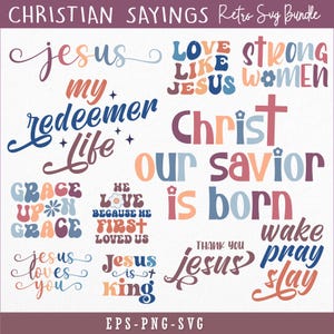 Christian SVG Bundle: Bible Verse, Scripture, Jesus (Digital Files)