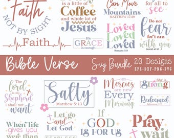 Christelijke SVG-bundel: Bijbelvers, Schrift, Jezus, God (20 bestanden)