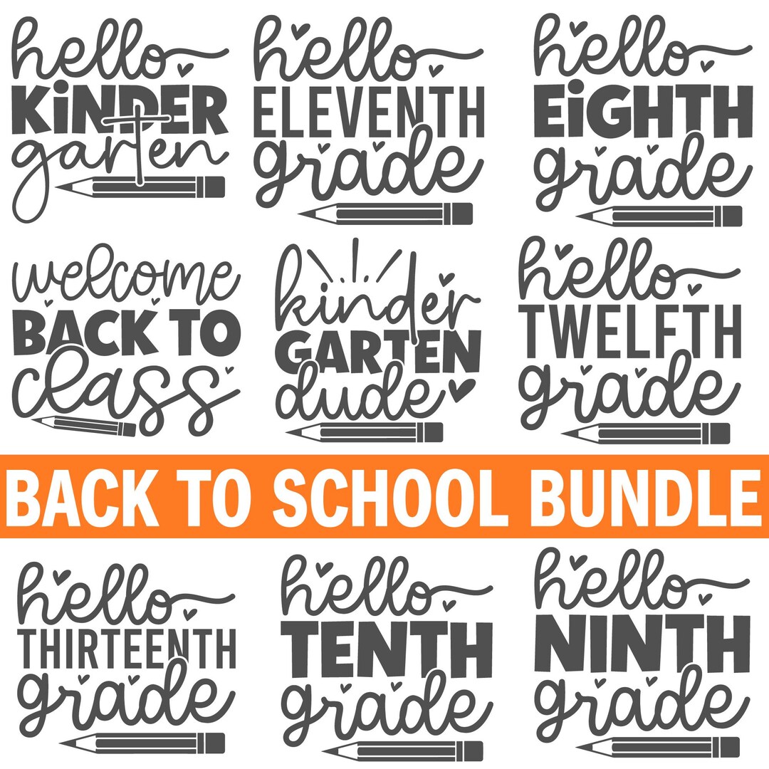 Back to School SVG PNG Bundle: Teacher Digital Art - Etsy