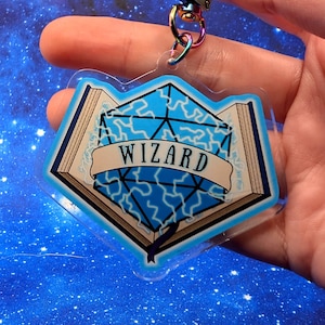 Wizard D&D Acrylic Class Keychain - Dungeons and Dragons Inspired Accessories