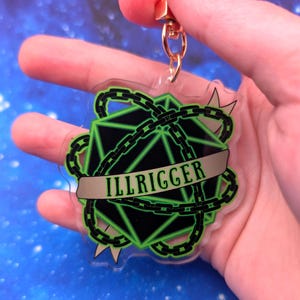 Illrigger D&D acrylklasse sleutelhanger - op Dungeons and Dragons geïnspireerde accessoires