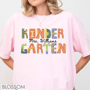 Custom Kindergarten Teacher Shirt Kindergarten Shirt Kinder Crew Teacher Back to School Shirts Pre-K Teacher Preschool Shirt Back to school