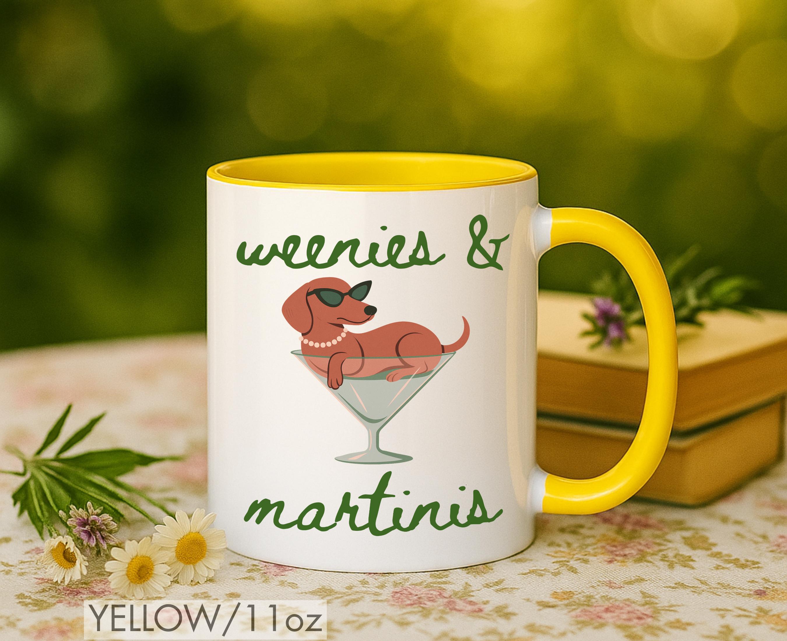Weenies and Martinis DACHSHUND Weenie Tini Wiener Coffee Mug Dog Social  Club Doxie Dog Mom Gift for Dog Owner Cute Gift for Dog Mom - Etsy