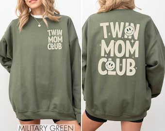 Twin Mom Sweatshirt Funny Twin Mom Sweater for Mother's Day Gift Twin Mama Shirt Mom of Two, Twins Shirt Gift for Twin Mom, Baby Shower Gift