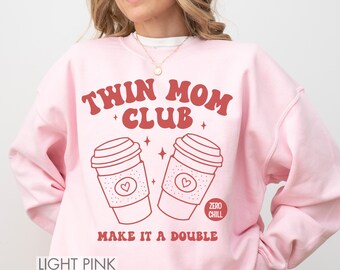 Twin Mom Sweatshirt Funny Twin Mom Sweater for Mother's Day Gift Twin Mama Shirt Mom of Two,Twins Shirt Gift for Twin Mom, Baby Shower Gift