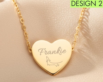 Personalized Dachshund Necklace Gold Dachshund Jewelry Gift For Dog Owner Cute Gift For Dog Mom Dachshund Mom Gift Dachshund Necklace Gift