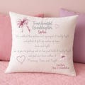 Granddaughter cuddle cushion personalised gift for Birthday and Christmas