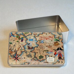 Treasure tin treasure box pirate treasure tin childs treasure box
