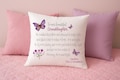 Granddaughter cuddle cushion personalised gift for Birthday and Christmas