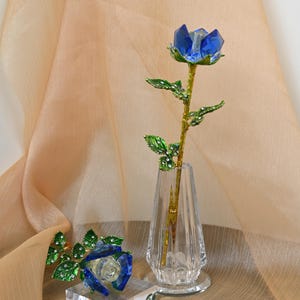 Customized crystal roses with custom engraving, glass rose bouquets, mother&#39;s day, wedding anniversary, crystal glass flower gifts,her gifts