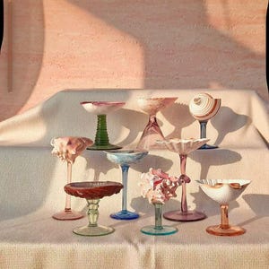 Copas de martini hechas a mano con forma de concha marina, copas de cóctel para bodas en la playa, regalos para damas de honor