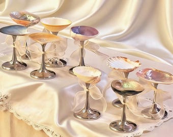Handmade Seashell Wine Glass Goblet, Conch Cup, Beach Bar Decor, Coastal Lover Gift