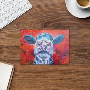 Carte de voeux Pop Art bisous de vache – intérieur vierge