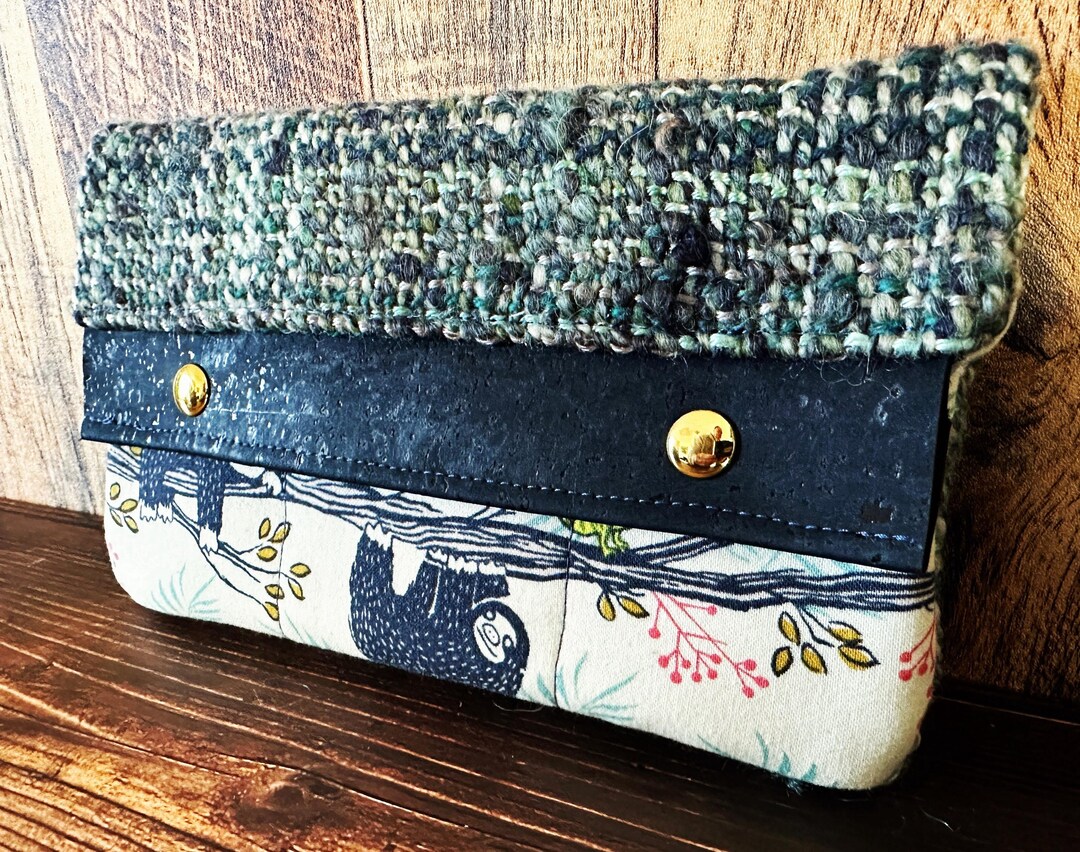 Woven Wool Minimalist Wallet ~ Sleepy Sloths With Handspun and ...