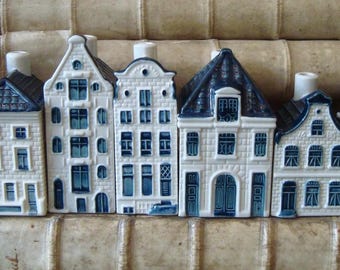 Vintage KLM Delft Blue Miniature House No. 46: Amsterdam Porcelain