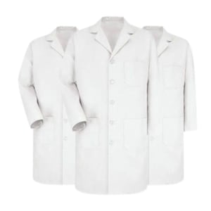 lab coat (pack of 3), medical uniform, white lab coat, lightweight coat, doctor dentist surgeon therapist pharmacist workwear, laboratory