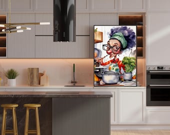 Lustige Küchen Kunst | Lustige Wandkunst für die Küche | Druckbare Retro Kochen Dekor | Koch Humor Clipart | Ordner Clipart | Lustige Koch Printable